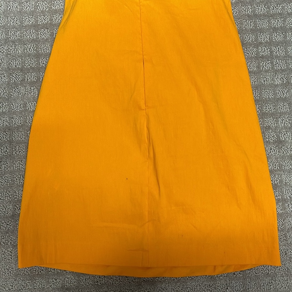 Zara Orange Tangerine Draped Linen Blend Mini Dress Size XS - Picture 10 of 10